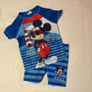 Disney Mickey Mouse Swim Shirt and Swim Shorts Set